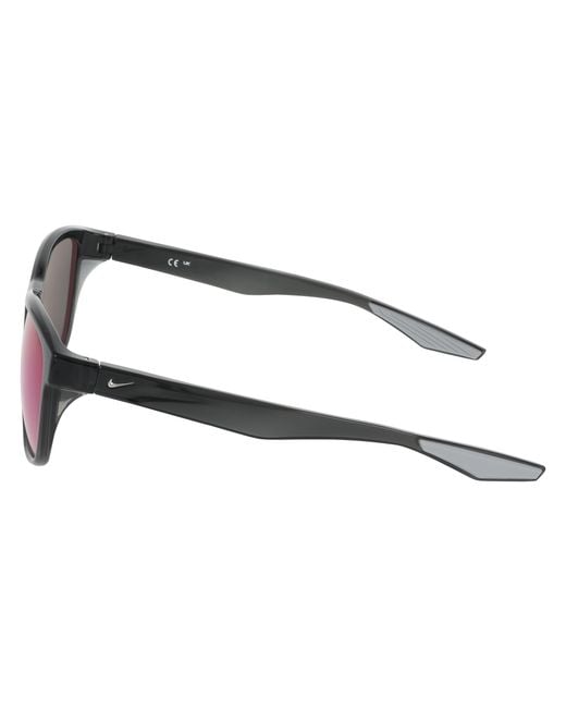 Nike Black Explore Flow Io0101X 012 Sunglasses Bio-Inject Squared Mirrored