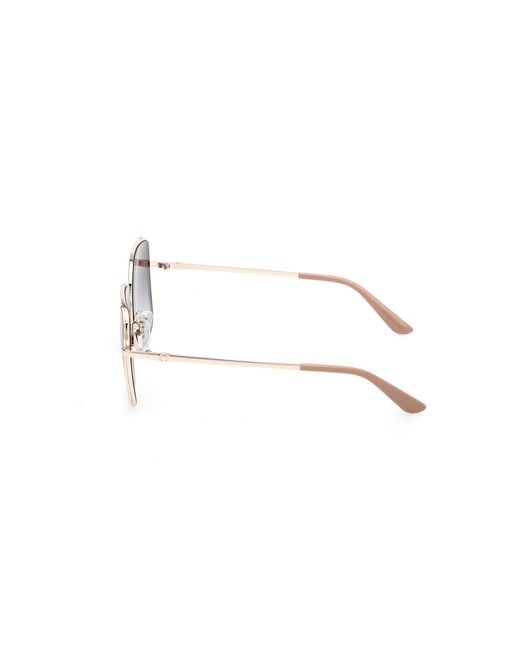 Guess Black Gu00194 32B Sunglasses Metal Smoke Squared Normal