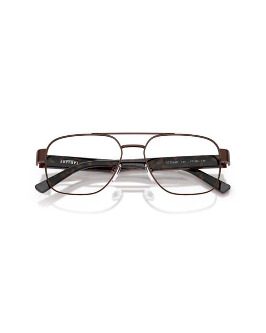 FERRARI SCUDERIA Black Fz7014D 134 Optical Frames Metal Pillow Normal for men