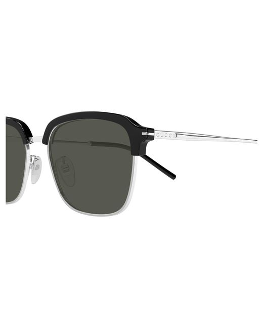 Gucci Black Gg1733Sk 001 Sunglasses Metal Round for men
