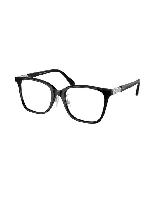 Swarovski Black Sk2026D 1001 Optical Frames Acetate Geometric Normal
