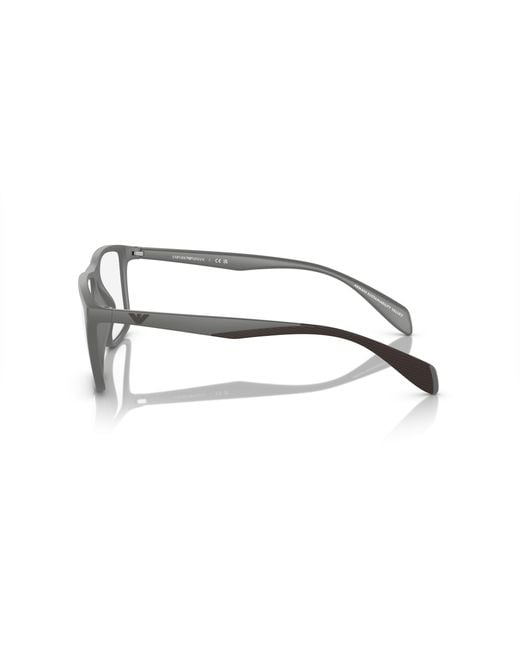 Emporio Armani Black Ea3230 5126 Optical Frames Injected Transparent Pillow Normal for men
