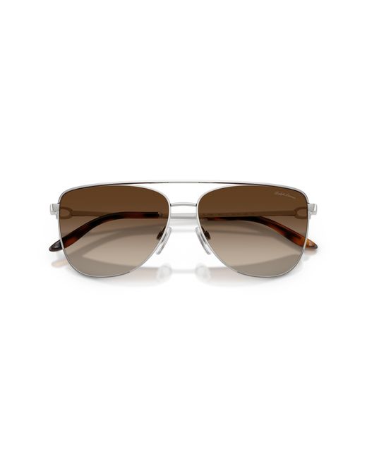 Ralph Lauren Black Rl7096 900113 Sunglasses Metal Pilot Normal Nuanced