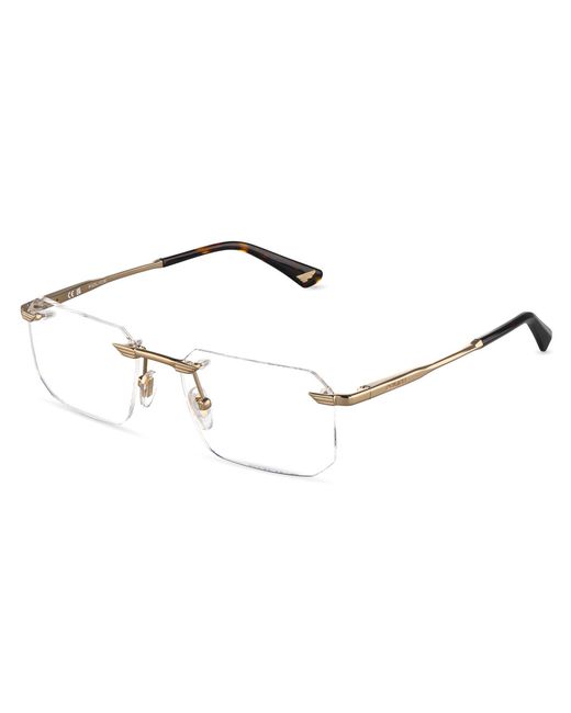 Police Black Vplu64 Overfly 3 300 Optical Frames Metal Geometric for men