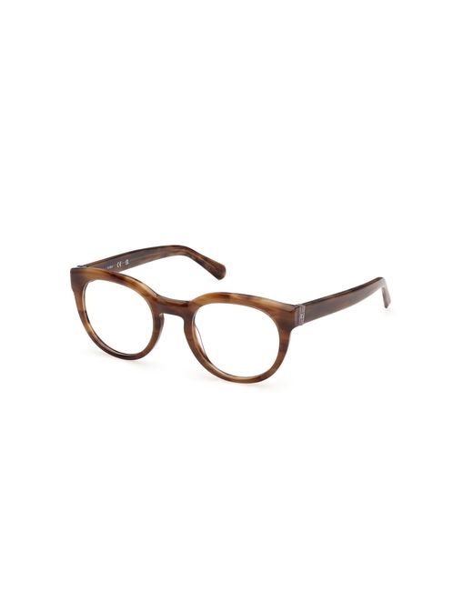 Guess Black Gu50366 050 Optical Frames Acetate Round Normal for men
