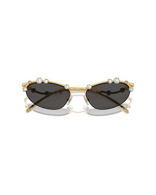Swarovski Black Sk7016 400487 Sunglasses Metal Round Normal