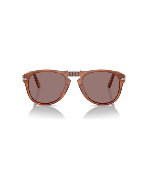Persol Black Po0714Sm 96/53 Sunglasses Acetate Pilot Normal for men
