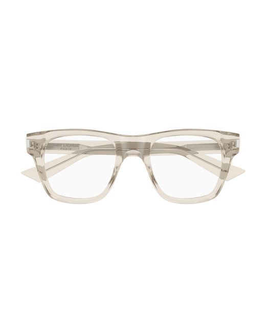 Saint Laurent Black Sl 875 Opt 004 Optical Frames Acetate Transparent Squared for men
