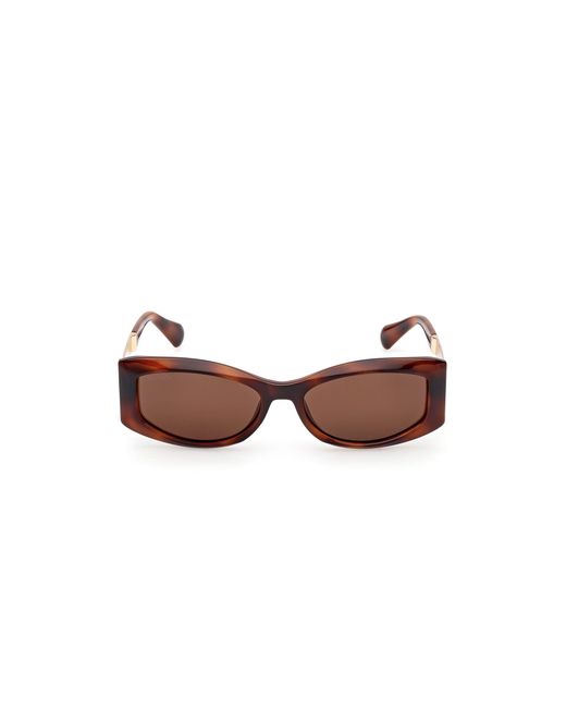 MAX&Co. Black Mo0144 52E Sunglasses Injected Squared Normal