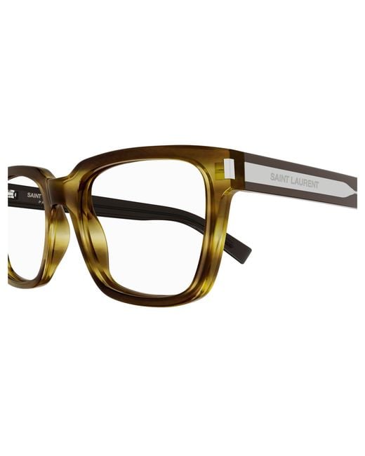 Saint Laurent Black Sl 621 006 Optical Frames Acetate Transparent Squared