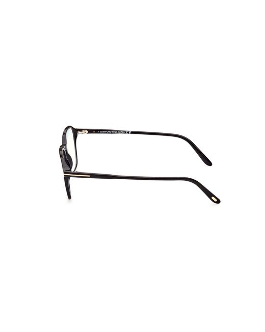 Tom Ford Black Ft5804-B 001 Optical Frames Acetate Geometric Normal for men