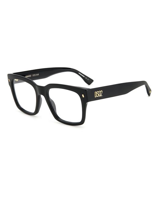 DSquared² Black D2 0066 807 Optical Frames Acetate Squared for men