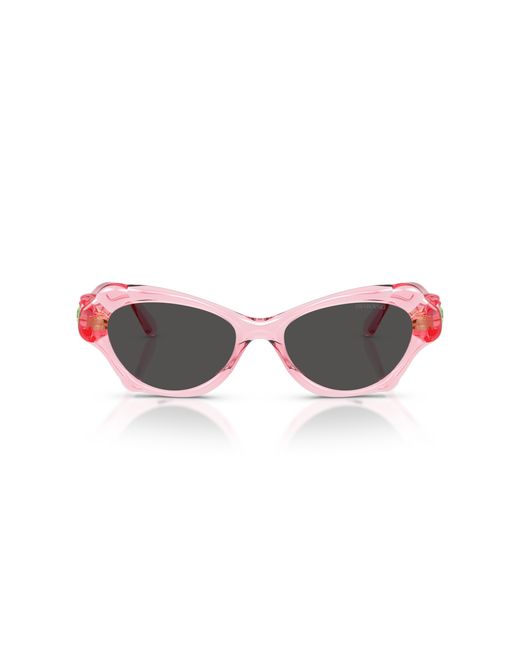 Swarovski Black Sk6050 108887 Sunglasses Injected Cat Eye Normal