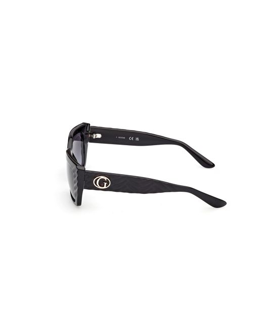 Guess Black Gu00254 01B Sunglasses Injected Smoke Squared Normal