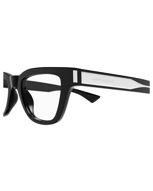 Saint Laurent Black Sl 789 Jacques Opt 001 Optical Frames Acetate Transparent Squared for men