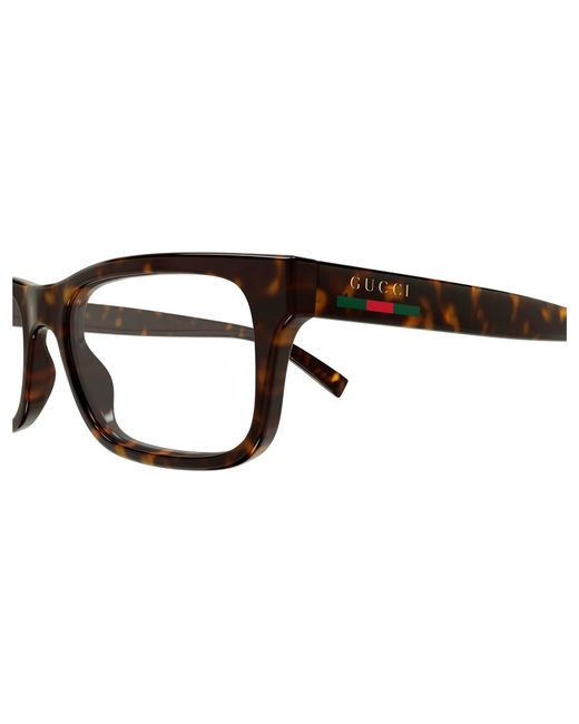 Gucci Black Gg1858O 002 Optical Frames Injected Transparent Squared for men