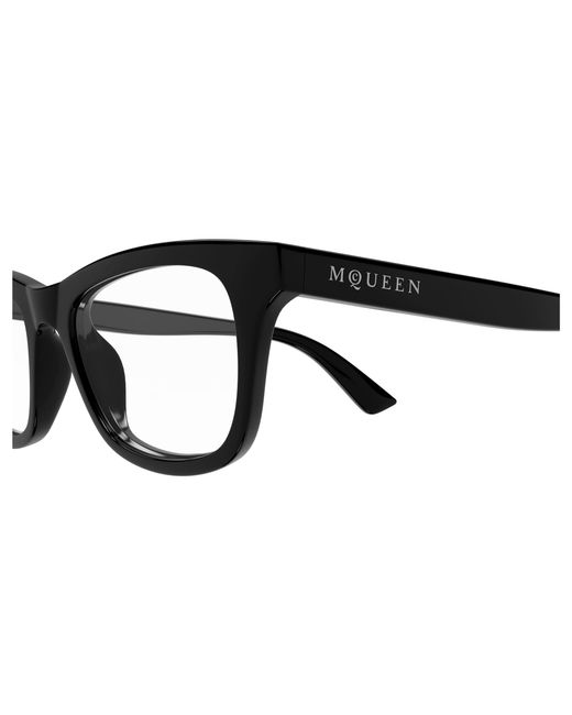 McQueen Black Am0515O 011 Optical Frames Acetate Transparent Cat Eye