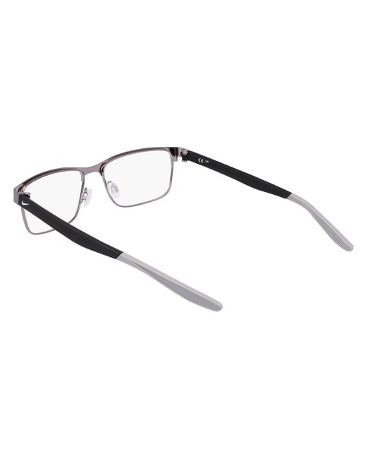 Nike Black 8130 070 Optical Frames Metal Squared Normal