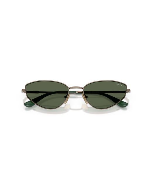 Vogue Eyewear Green Vo4339S 51389A Sunglasses Metal Cat Eye Polarized