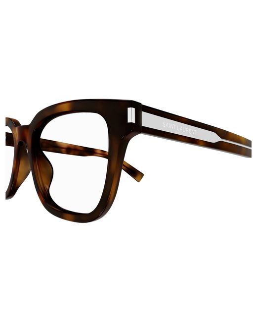 Saint Laurent Black Sl 711 Opt 003 Optical Frames Acetate Transparent Squared for men