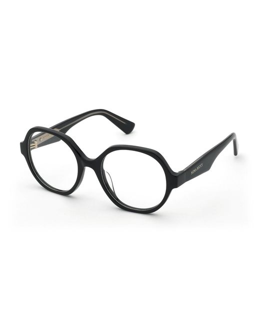 Nina Ricci Black Vnr426 700 Optical Frames Acetate Round