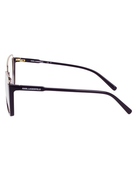 Karl Lagerfeld Black Kl355 500 Optical Frames Metal Squared Normal Normal