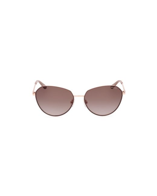 Guess Black Gu00148 58F Sunglasses Metal Round Normal