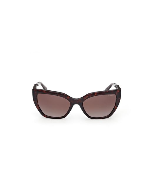 Guess Black Gu00264 52F Sunglasses Injected Cat Eye Normal