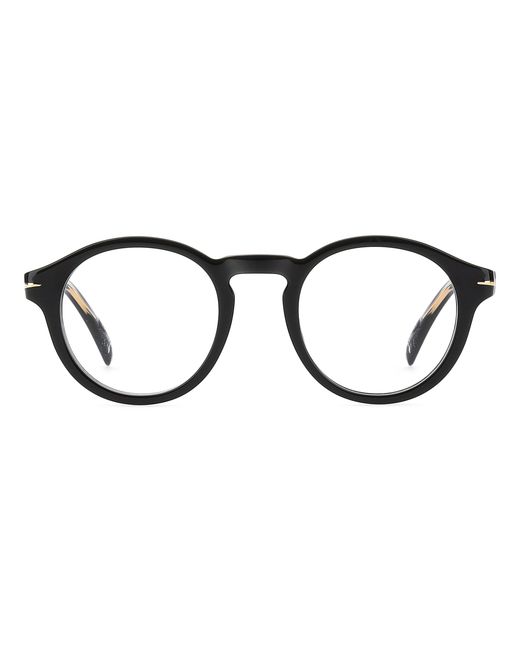 David Beckham Black Db 7010 807 Optical Frames Acetate Round for men