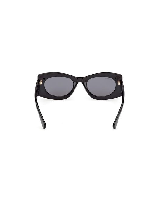 MAX&Co. Black Mo0131 01A Sunglasses Injected Smoke Geometric Normal