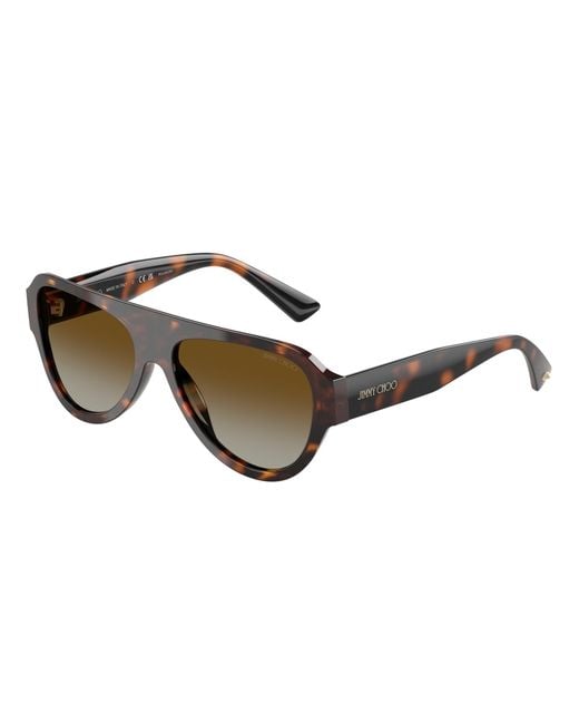 Jimmy Choo Black Jc5027 5002T5 Sunglasses Acetate Pilot Polarized