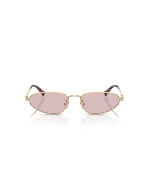 Miu Miu Black Mu A52S Zvn4I0 Sunglasses Metal Geometric Normal