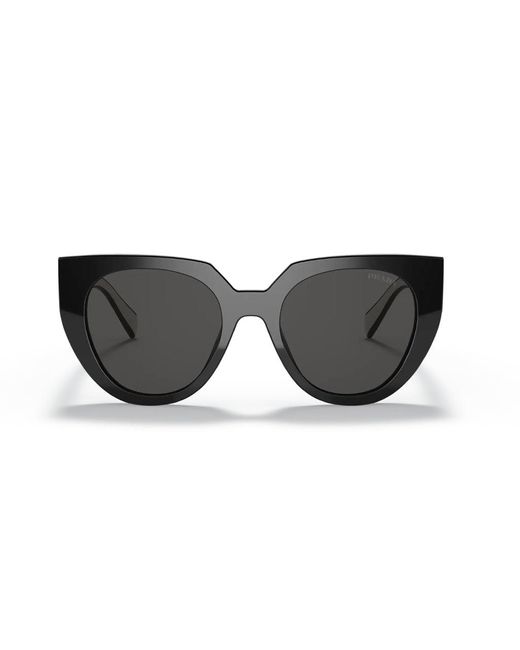 Prada Black Pr 14Ws 09Q5S0 Sunglasses Acetate Cat Eye Normal