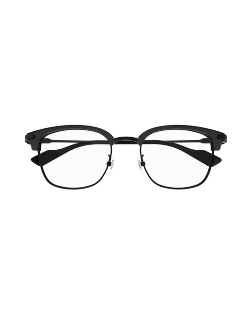 Gucci Black Gg1606Ok 003 Optical Frames Titanium Transparent Round for men