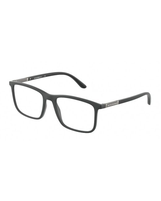 Emporio Armani Black Ea3181 5437 Optical Frames Plastic Squared for men