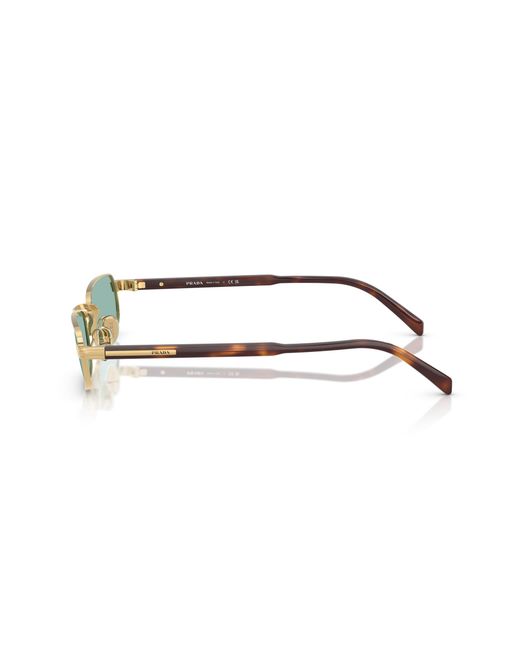 Prada Black Pr B54S 5Ak40K Sunglasses Metal Squared Normal for men