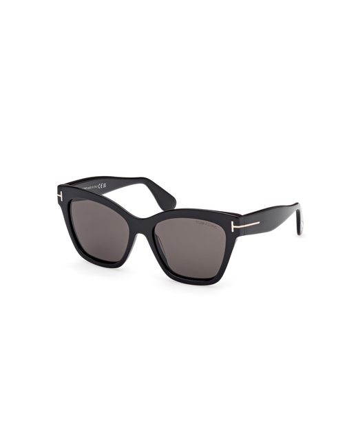 Tom Ford Black Ft1217 Elvira 01A Sunglasses Acetate Smoke Butterfly Normal