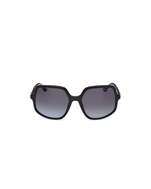 Guess Black Gu00257 01B Sunglasses Injected Smoke Squared Normal