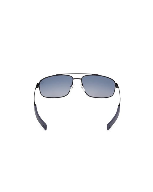 Timberland Black Tb00061 02D Sunglasses Metal Smoke Squared Polarized for men
