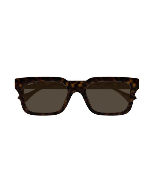 Gucci Black Gg1732Sk 002 Sunglasses Injected Squared for men