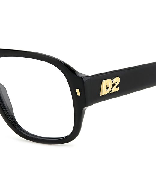 DSquared² Black D2 0125 807 Optical Frames Acetate Squared for men