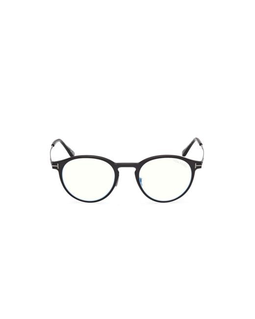 Tom Ford Black Ft6088-B 005 Optical Frames Metal Round Normal for men