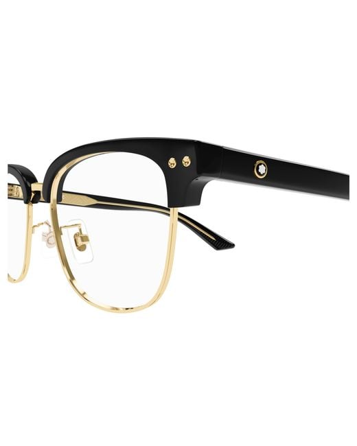 Montblanc Black Mb0259Ok 005 Optical Frames Acetate Squared for men