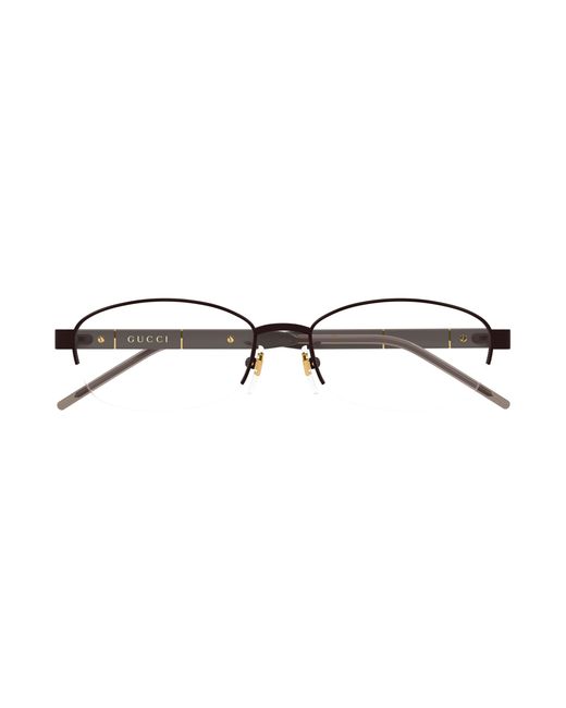 Gucci Black Gg1742Oj 002 Optical Frames Titanium Transparent Round