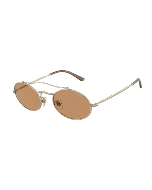 Giorgio Armani Black Ar 115Sm 300253 Sunglasses Metal Round Normal for men