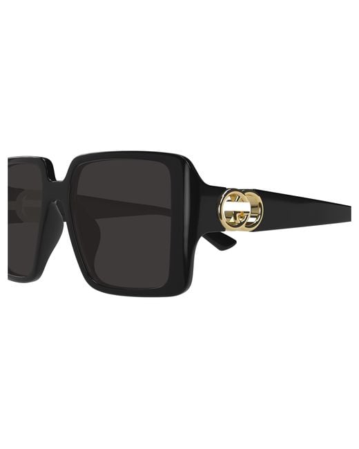 Gucci Black Gg1692Sa 001 Sunglasses Injected Squared