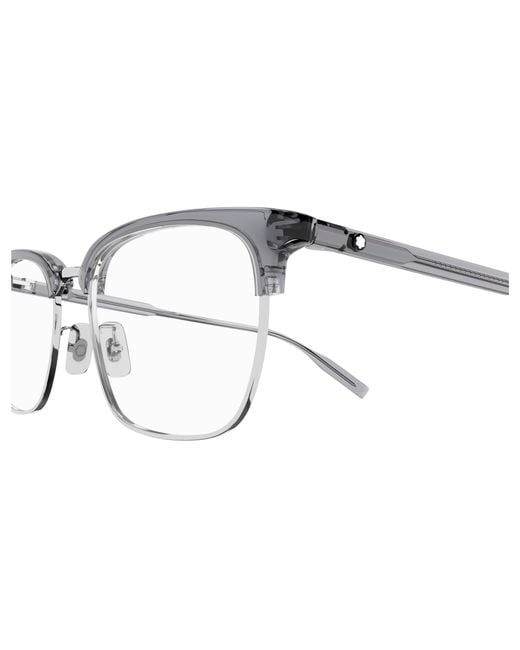 Montblanc Black Mb0199Oa 008 Optical Frames Acetate Squared for men