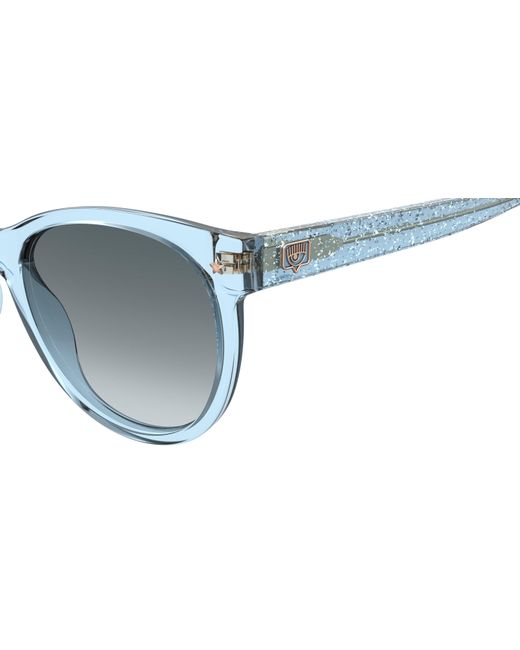 Chiara Ferragni Black Cf 1007/S Mvu/9O Outlet Sunglasses Plastic Cat Eye Shaded