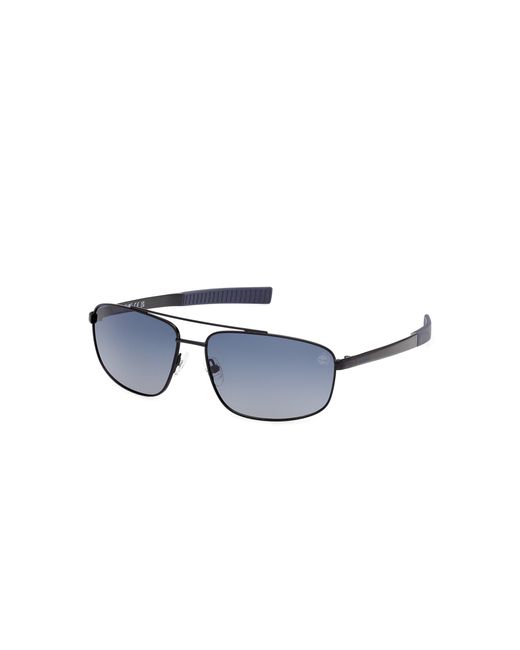 Timberland Black Tb00061 02D Sunglasses Metal Smoke Squared Polarized for men