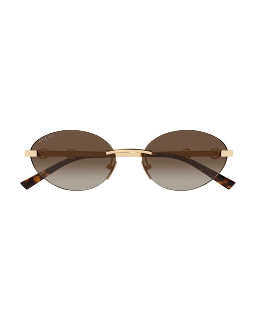 Gucci Black Gg2051S 004 Sunglasses Metal Round